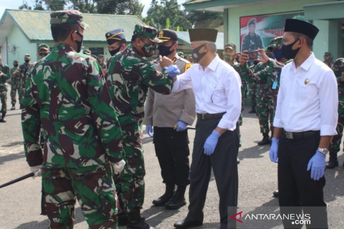 Bupati HST sambut kunker Danrem 101/Ant di Kodim Barabai