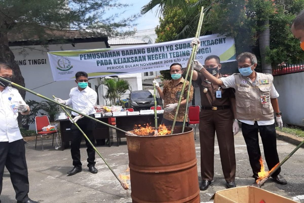 Kejari Tebing Tinggi musnahkan barang bukti Narkotika