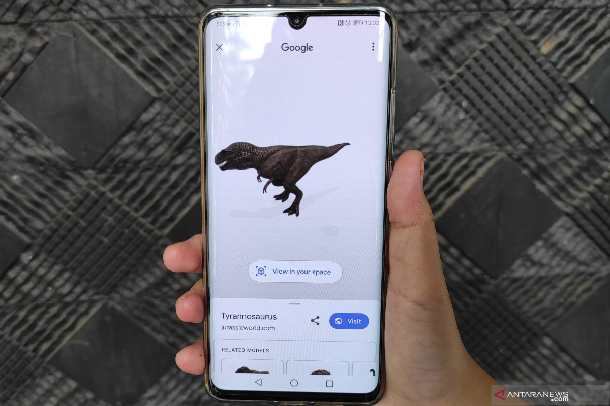 Begini cara lihat dinosaurus melalui Google Search