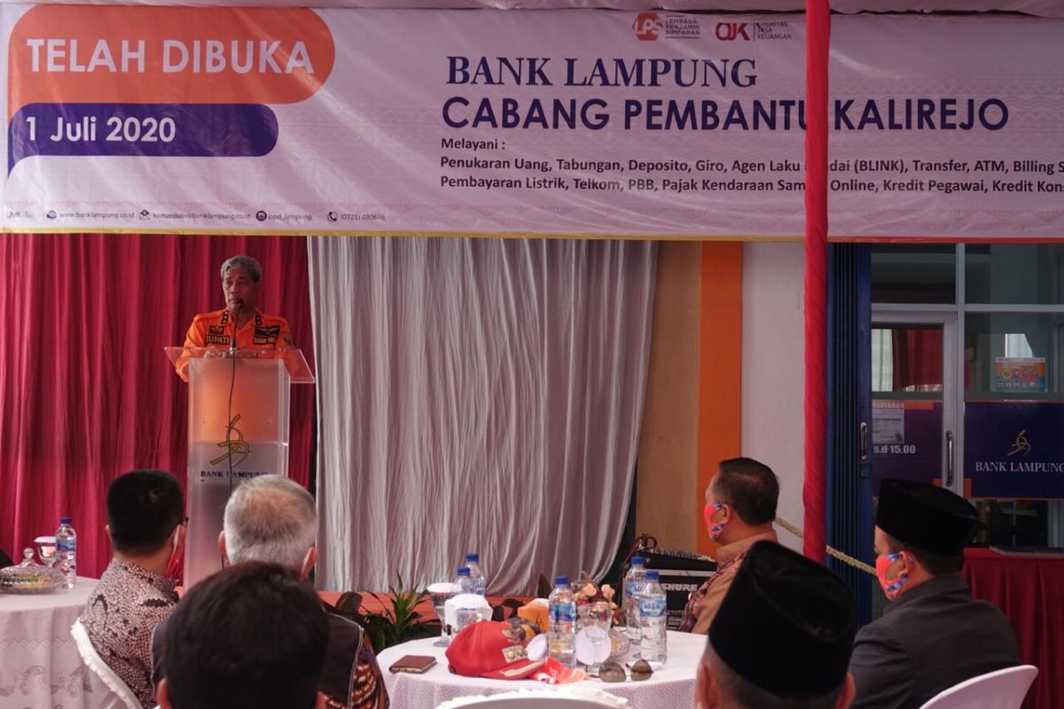 Bupati Lampung Tengah resmikan Bank Lampung KCP Kalirejo