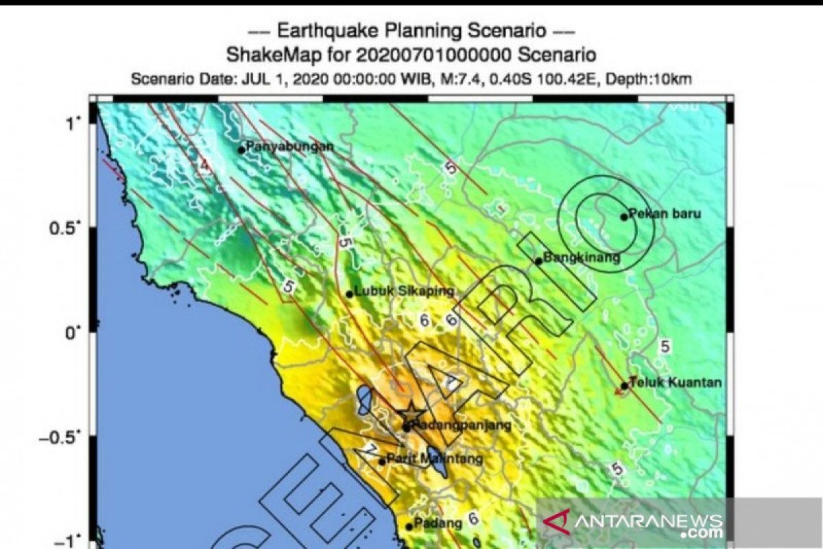 Terkait potensi gempa kuat di Segmen Sianok, ini penjelasan BMKG Stasiun Geofisika Padang Panjang