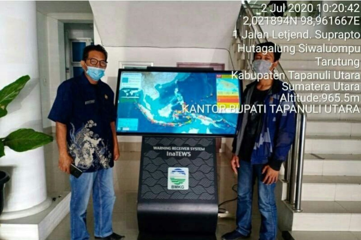 BMKG Deliserdang pasang alat  pendeteksi gempa di Tapanuli Utara