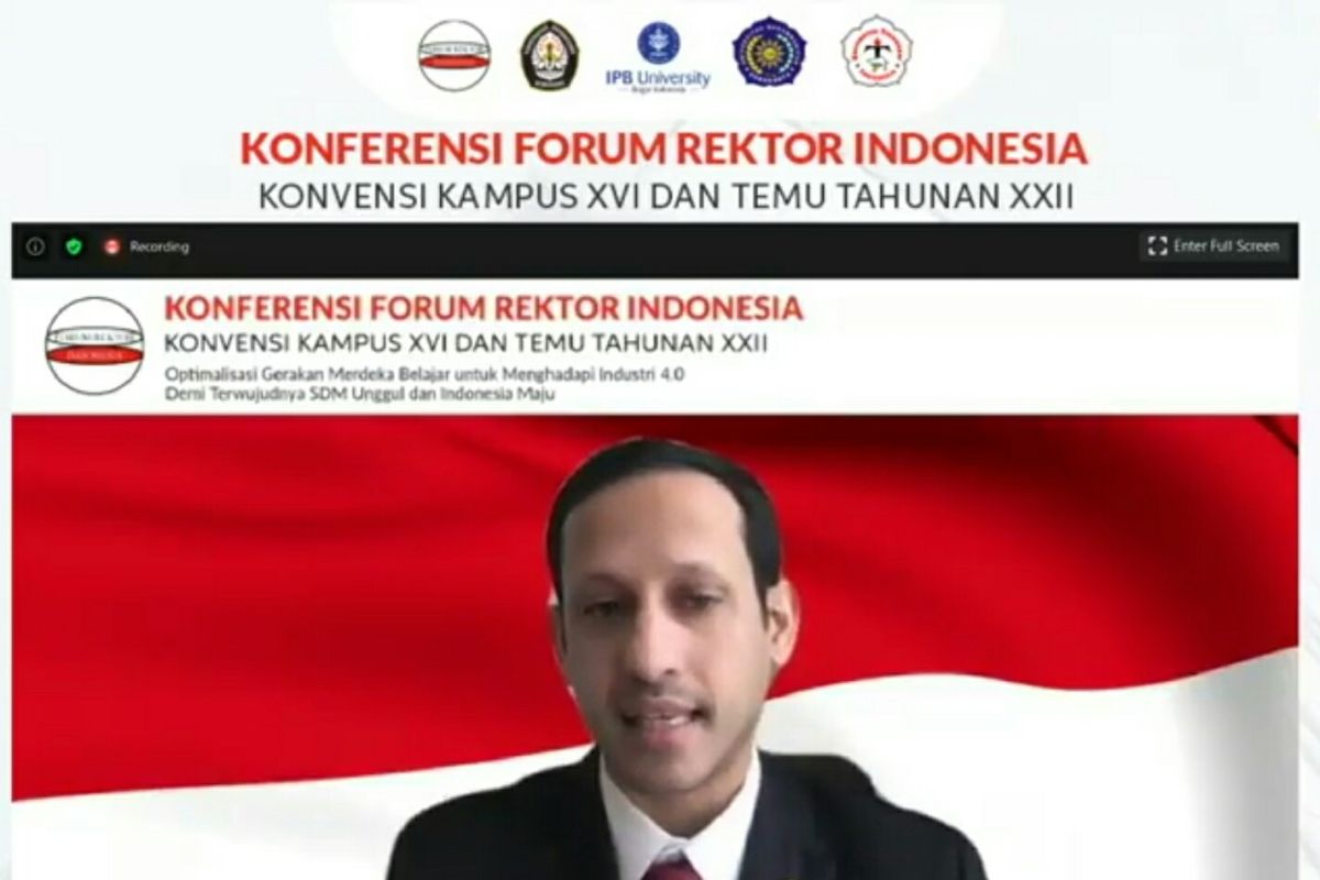 Mendikbud Nadiem  Makarim  ajak rektor optimalkan Merdeka Belajar