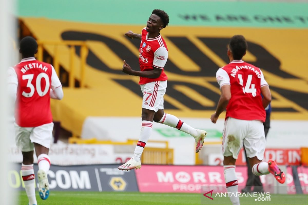 Arsenal lanjutkan tren positif tundukkan Wolverhampton 2-0