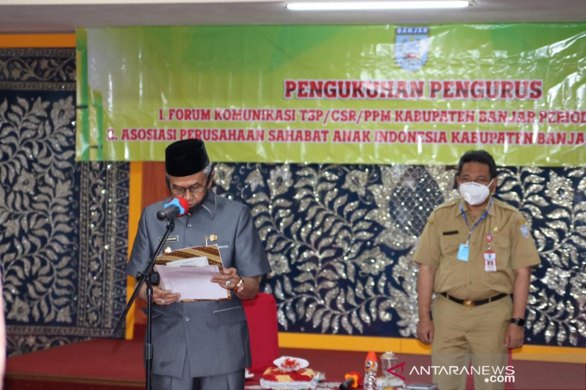 Bupati kukuhkan pengurus Forum KTSP-CSR dan APSAI Banjar