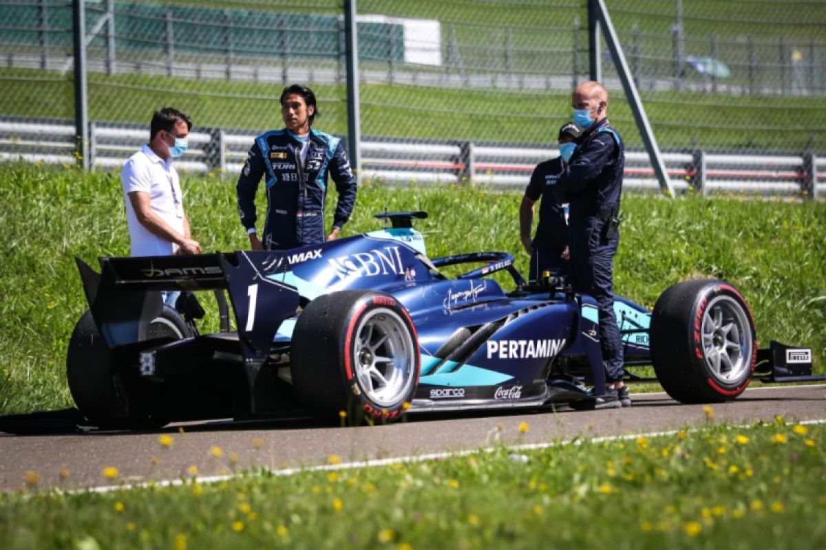 Sean Gelael pulang dengan tangan hampa di seri pembuka Formula 2 di Sirkuit Red Bull Ring