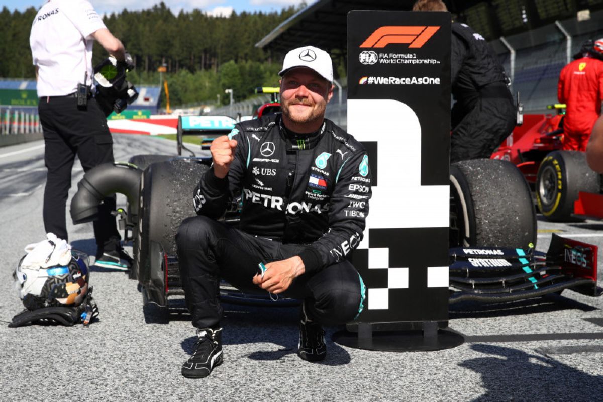 Bottas lega hindari banyak "peluru" untuk juara Grand Prix Austria