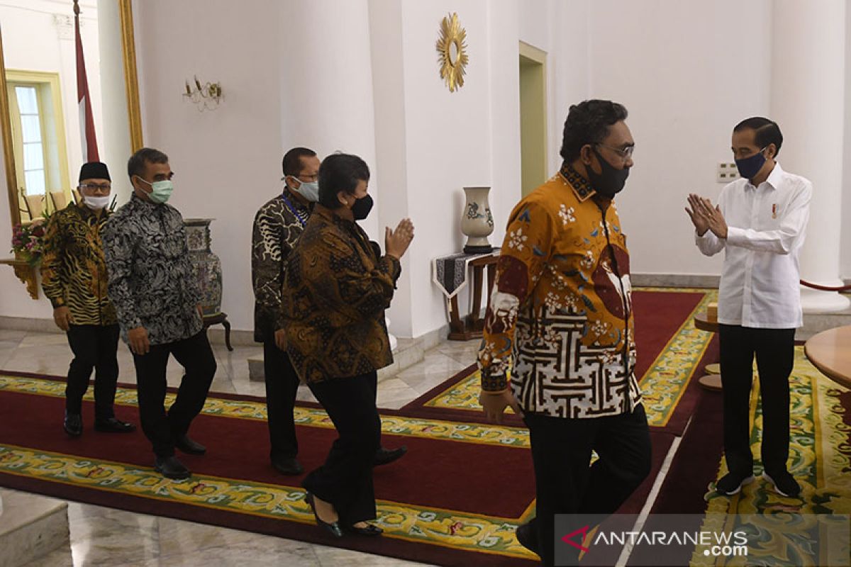 Presiden dan pimpinan MPR bertemu di Istana Bogor bicarakan RUU HIP