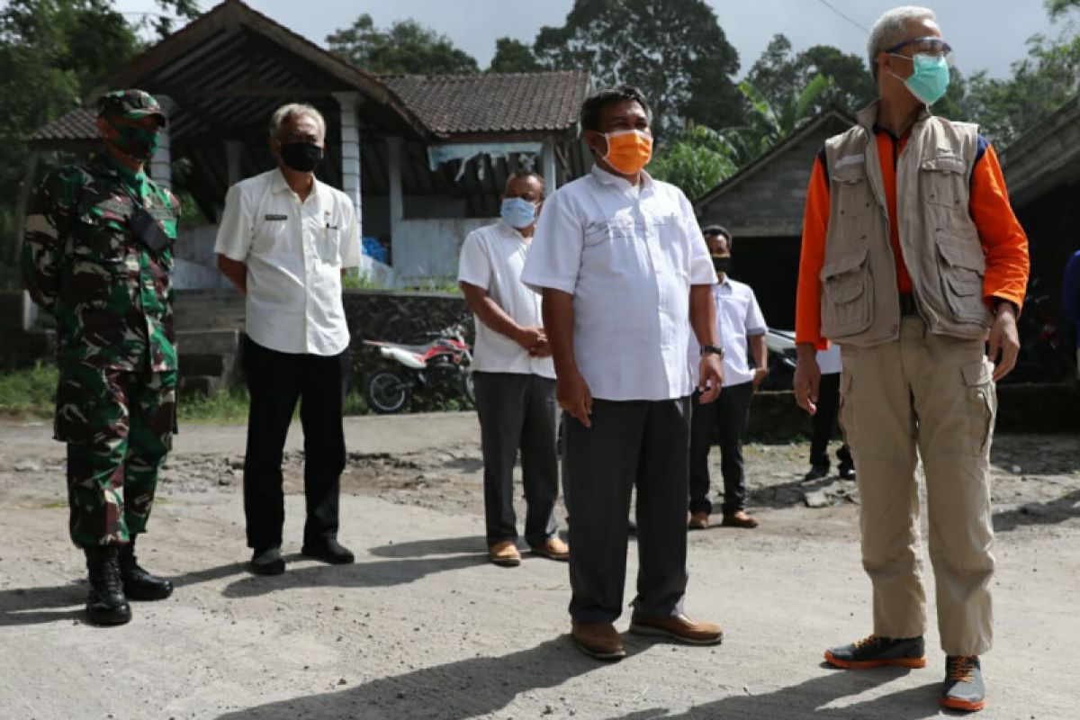 Aktivitas Merapi meningkat, Ganjar cek kesiapan simulasi evakuasi pengungsi