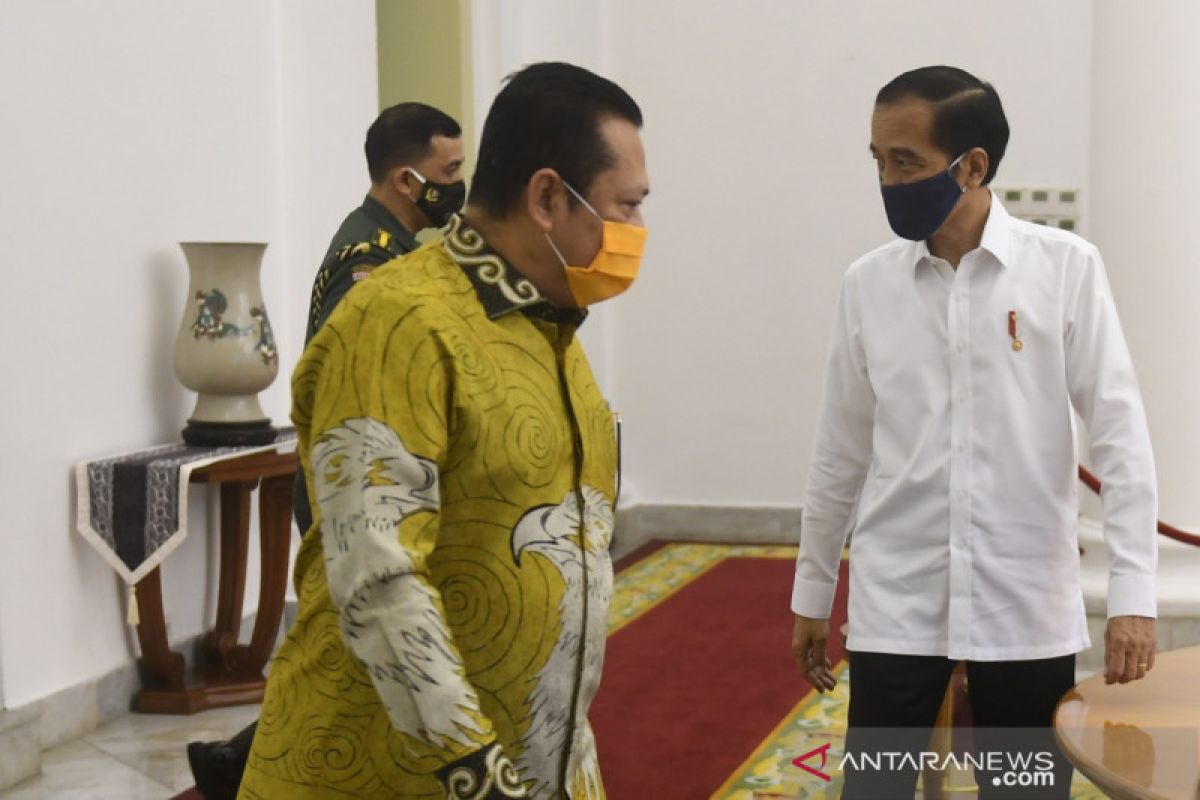 Presiden Jokowi dan pimpinan MPR bicarakan RUU HIP di Istana Bogor