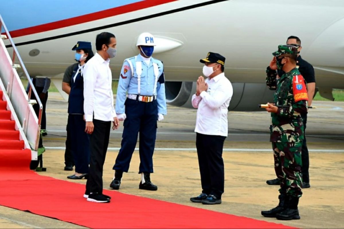 Presiden Jokowi tiba di Kalimantan Tengah