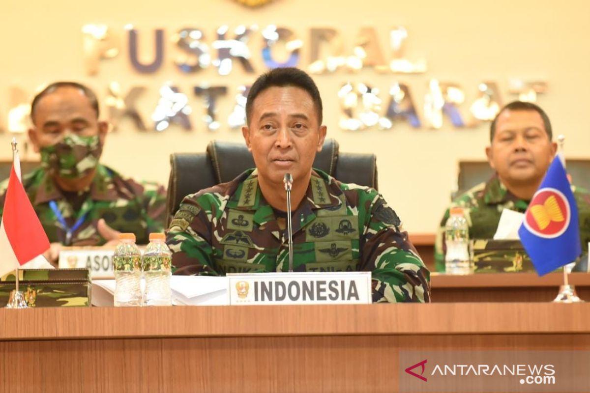 Kasad Jenderal TNI Andika Perkasa bahas COVID-19 dengan pemimpin Angkatan Darat se-ASEAN