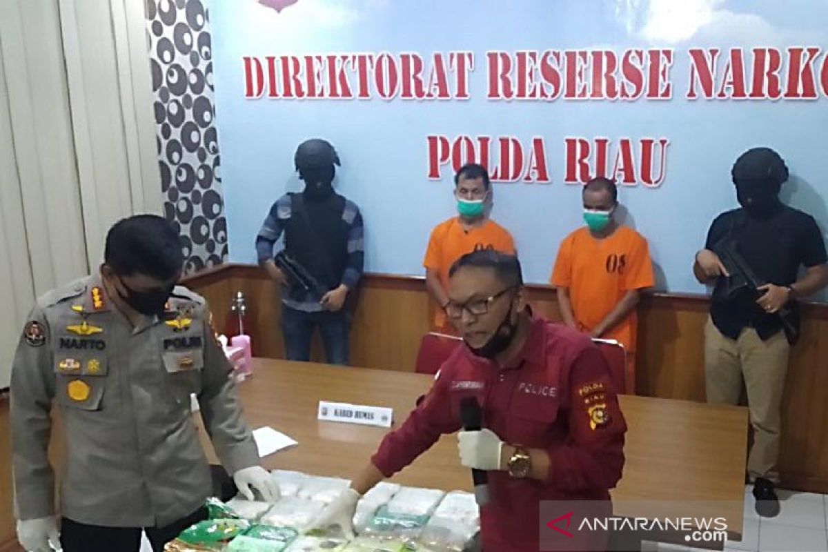 Polda Riau sita 15,8 kilogram sabu asal Malaysia