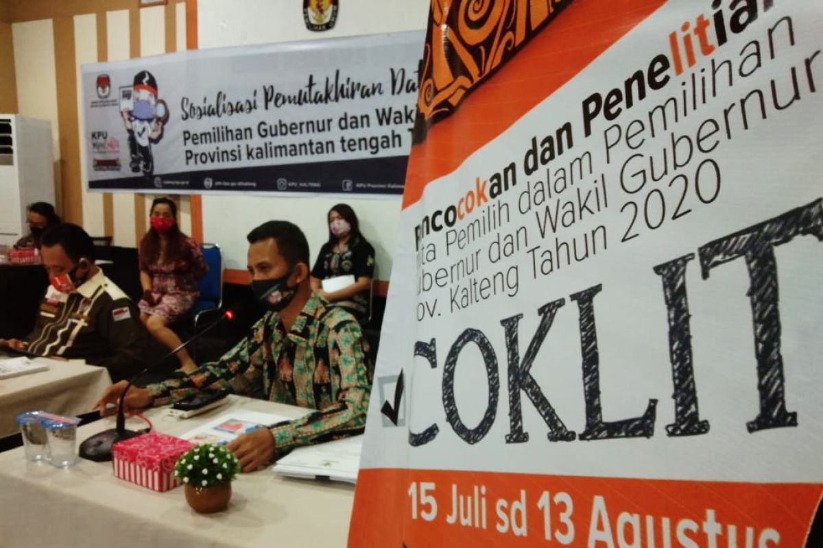 KPU Kalteng pastikan Coklit data pemilih menerapkan protokol kesehatan