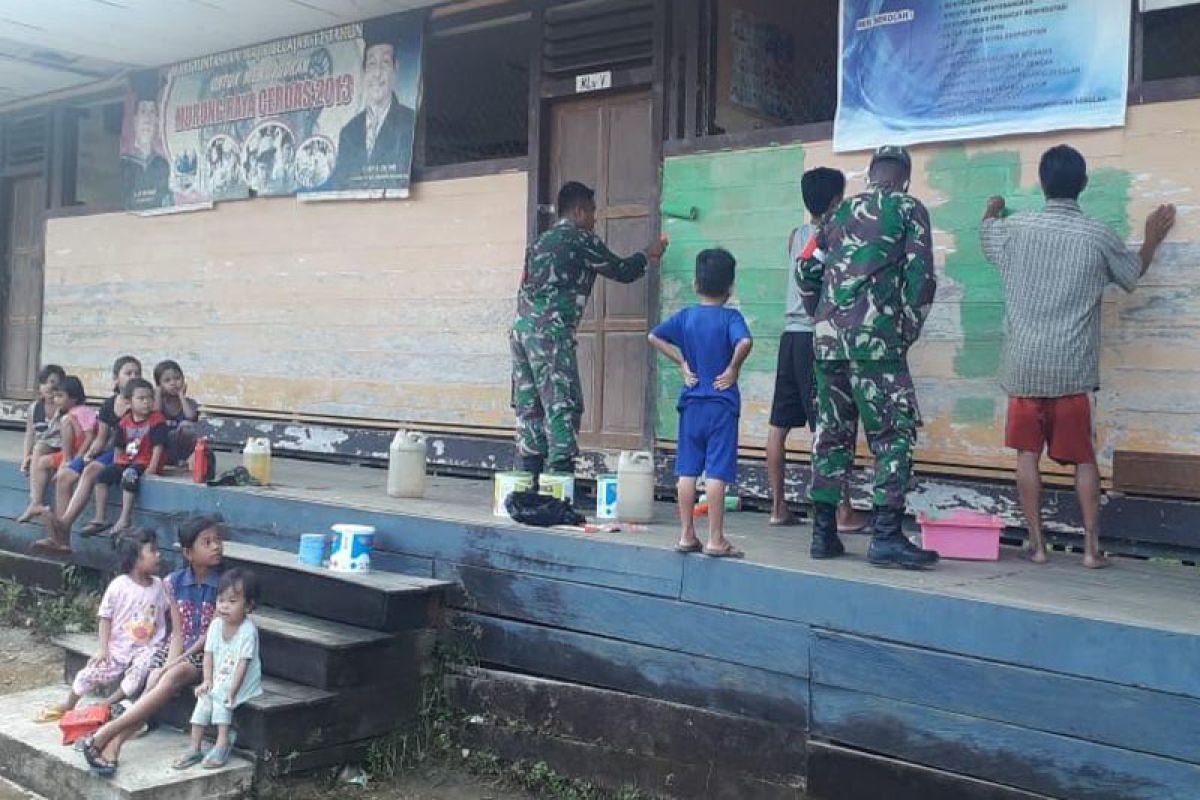 Satgas TMMD percantik sekolah, wujudkan kenyamanan belajar