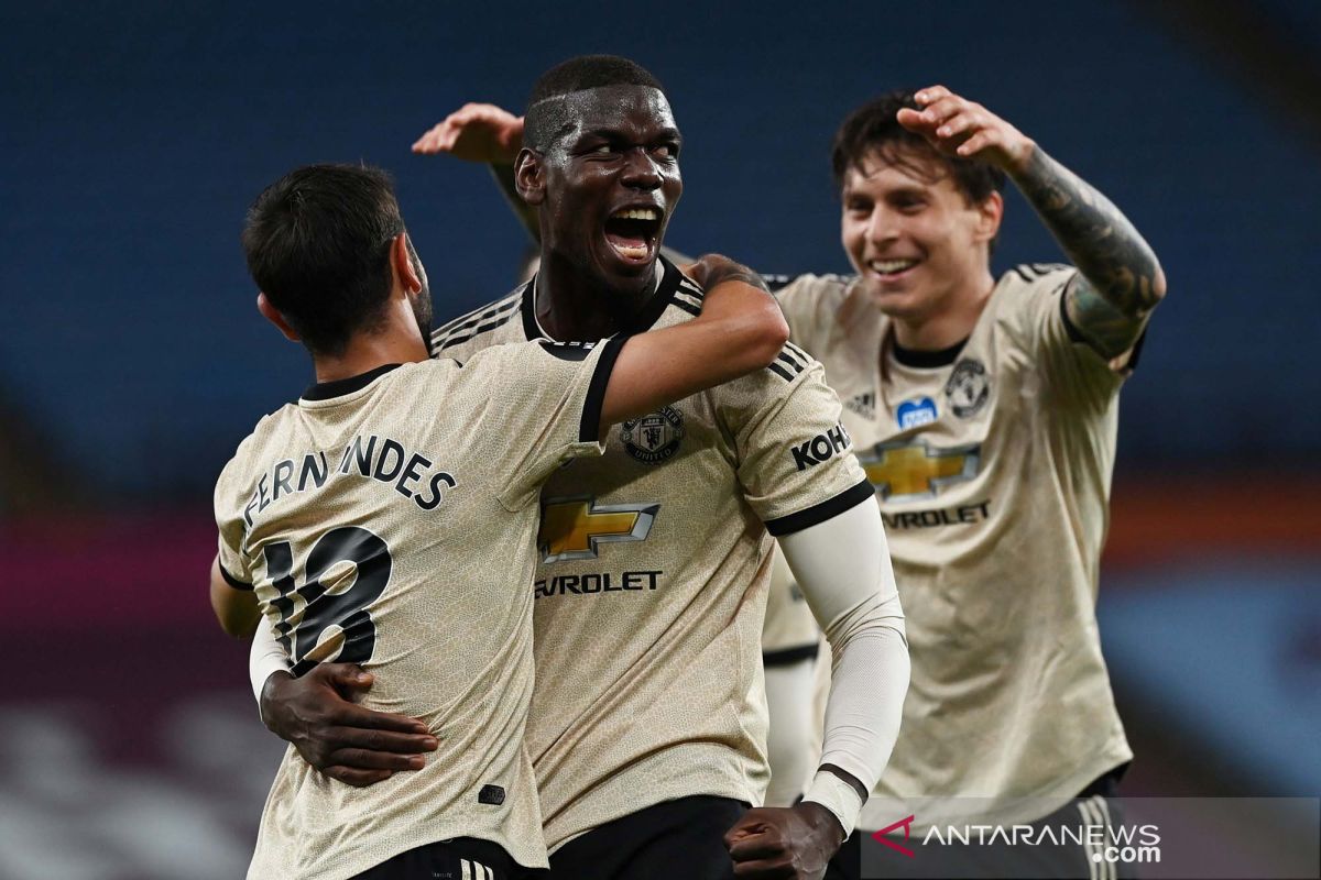 Menang di markas Villa, MU tempel ketat empat besar Liga Inggris