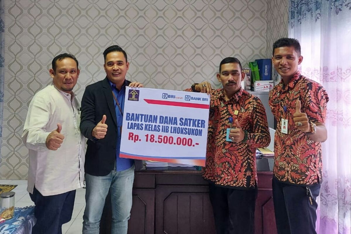 Lapas Lhoksukon terima bantuan dana satker BRI Syariah