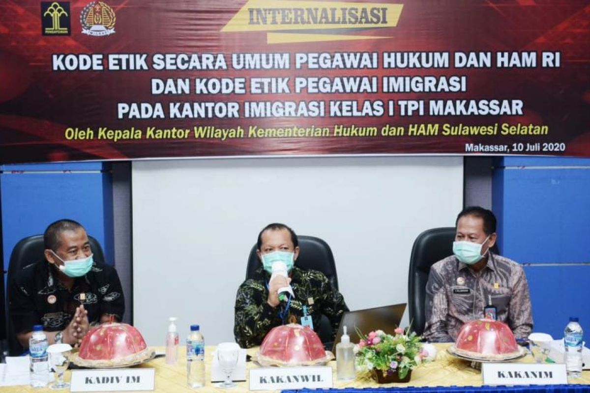 Kanwil Kemenkumham Sulsel tingkatkan internalisasi Kode Etik Pegawai dan Perilaku Pegawai