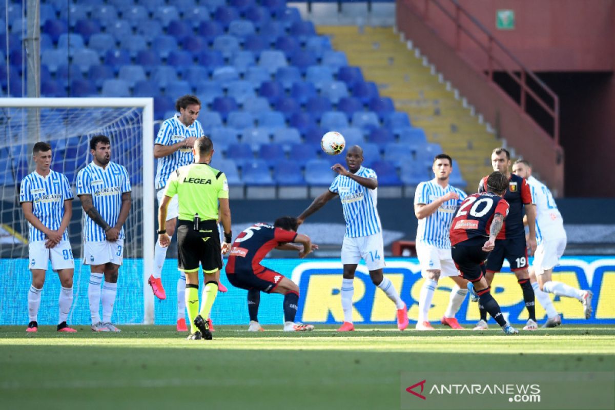 Genoa kembali keluar dari zona merah setelah menundukkan SPAL 2-0