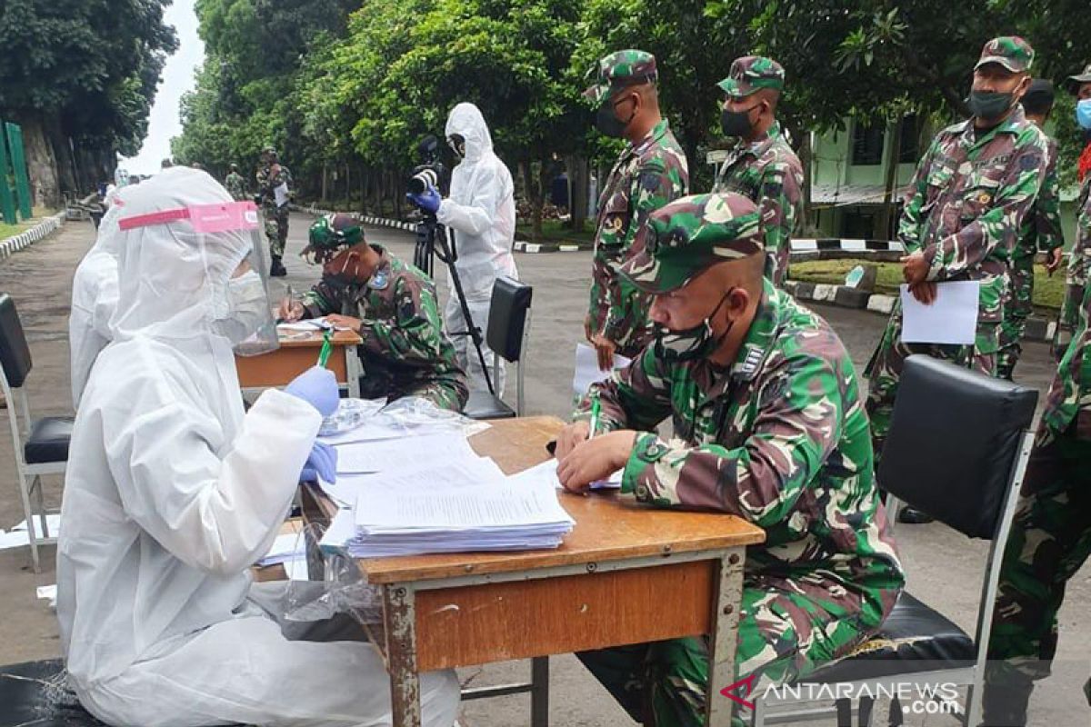 Pemeriksaan swab per gelombang, siswa Secapa AD yang sembuh terus bertambah