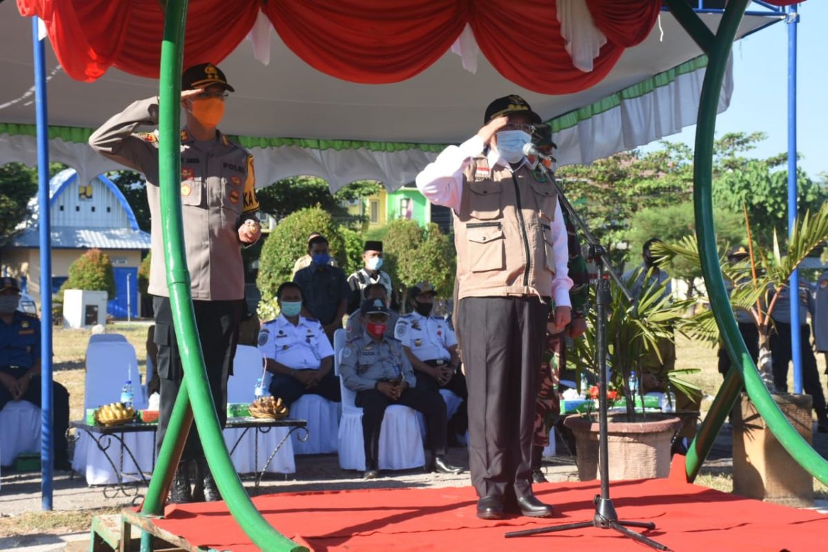 Pemkab Lombok Utara gelar apel siaga tiga pilar tekan COVID-19