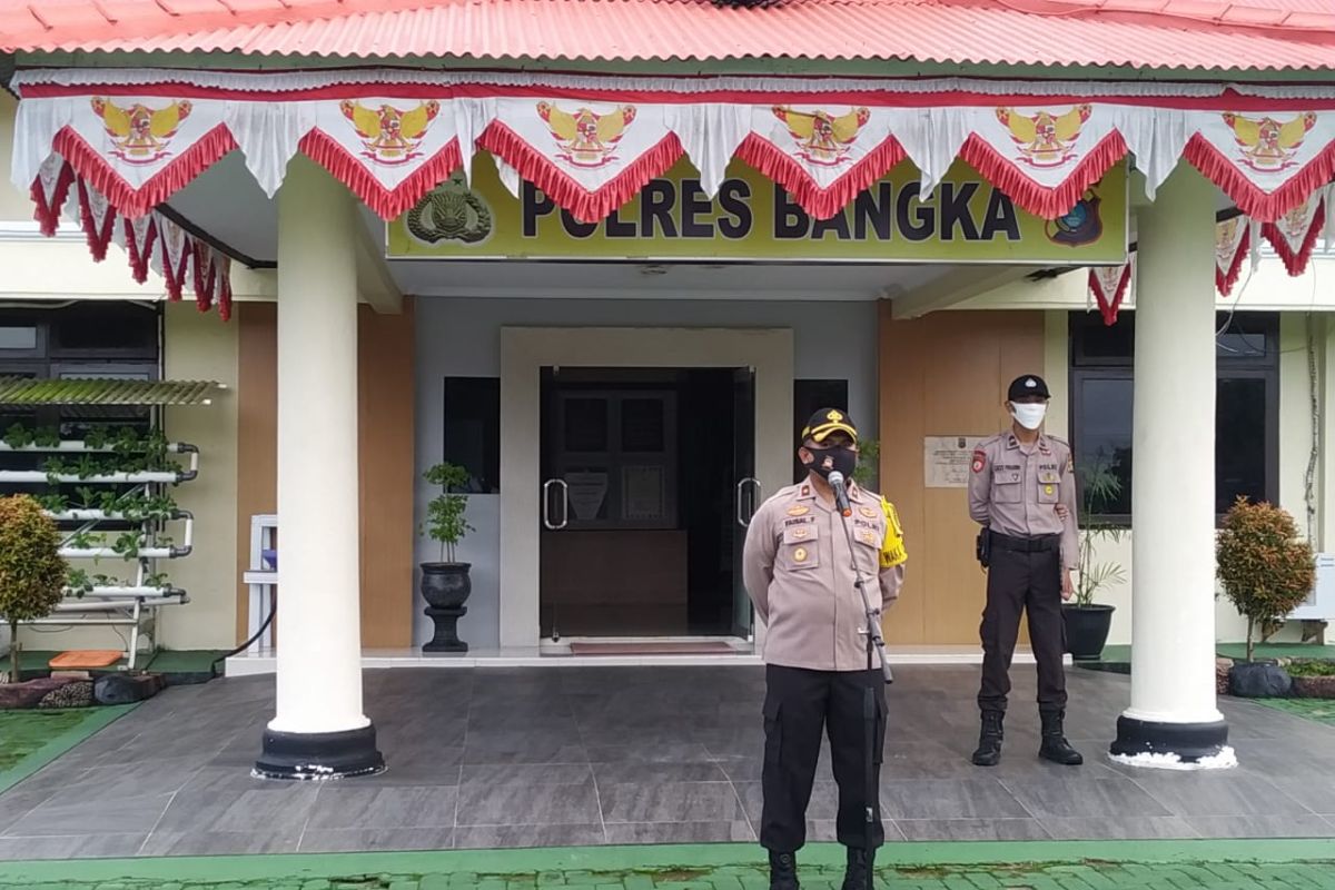 Wakapolres Bangka ingatkan personel polisi tingkatkan edukasi pencegahan COVID-19