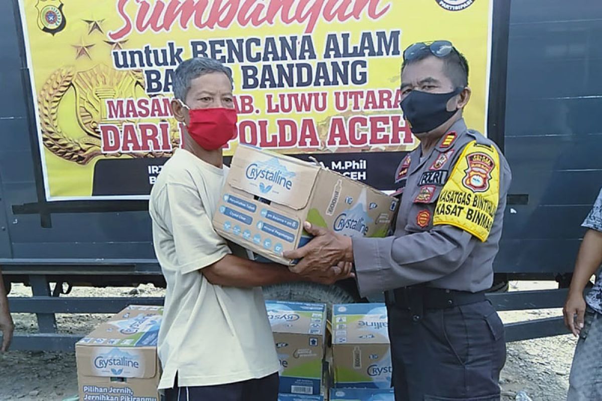 Kapolda Aceh kirim bantuan korban banjir bandang Sulawesi Selatan