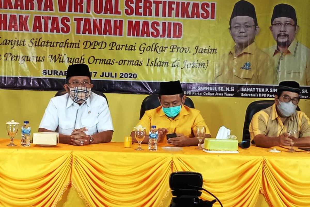 Pengurusan sertifikat hak atas tanah masjid, Golkar Jatim siap fasilitasi