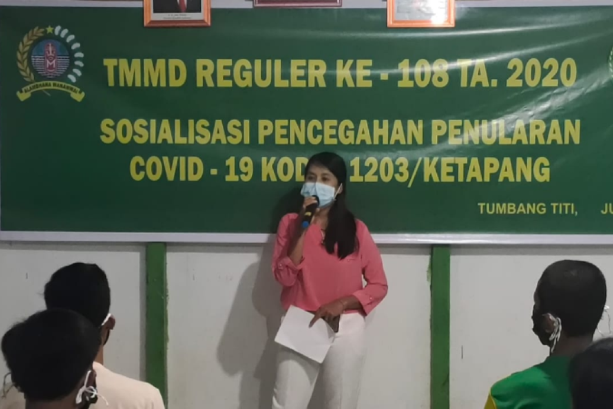 Satgas TMMD bersama Puskesmas sosialisasikan COVID-19