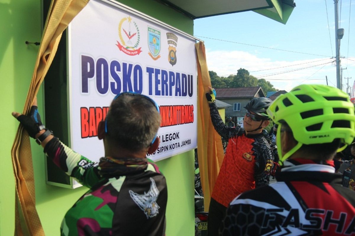 Giat Gowes Sinergitas berolahraga sambil resmikan  Posko Terpadu