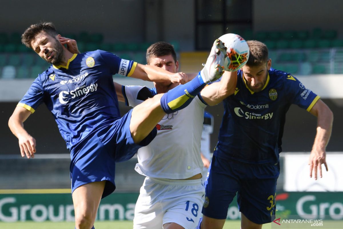 Sempat unggul terlebih dahulu, Atalanta ditahan imbang Verona 1-1