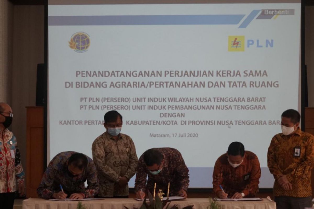 PLN NTB tandatangani PKS dengan BPN Kabupaten/Kota se-NTB untuk pengamanan dan pengoptimalan aset