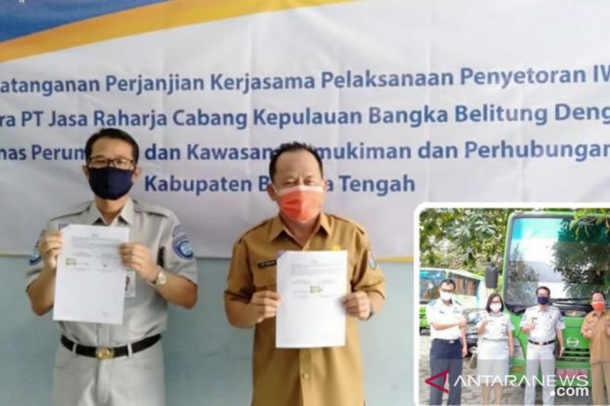 Jasa Raharja Babel-Diperkimhub Bangka Tengah kerjasama penyetoran IWKB