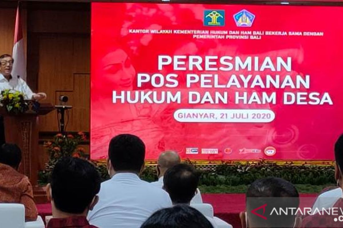 Menkumham: Pos Pelayanan Hukum dan HAM Desa Gianyar-Bali yang pertama di Indonesia