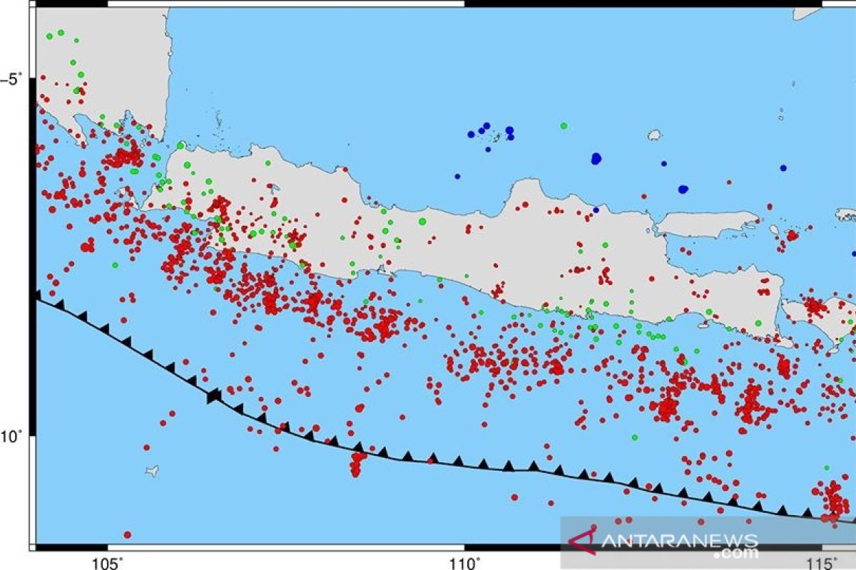 Jawa Barat tercatat daerah paling aktif gempa di Pulau Jawa