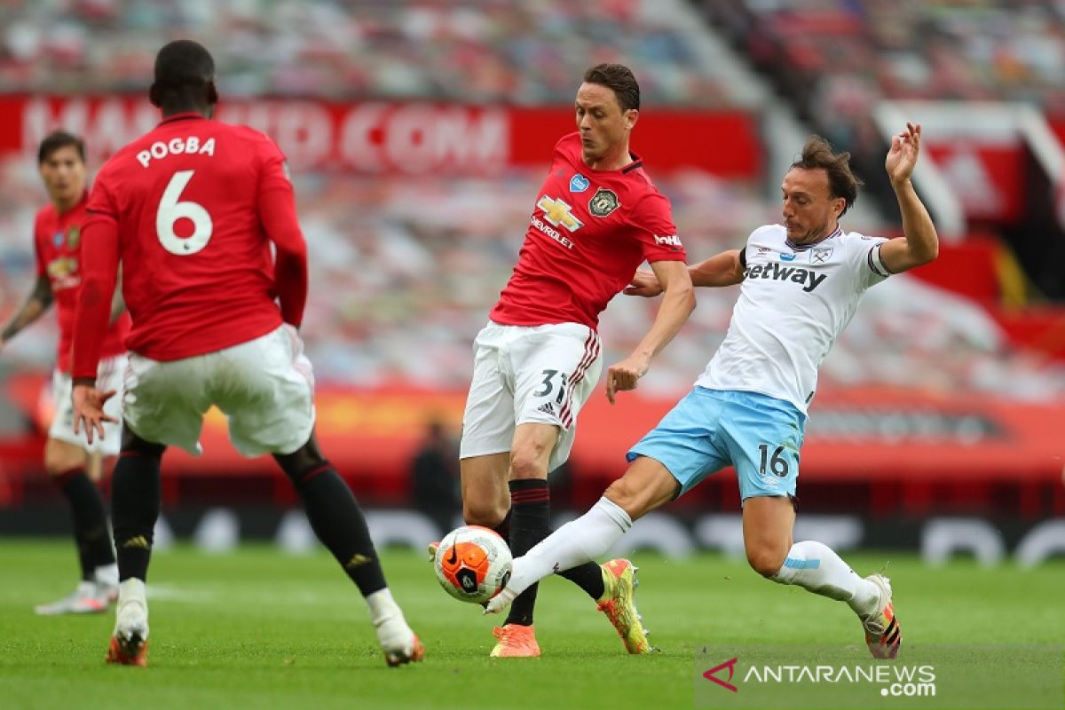 MU kunci posisi ketiga usai bermain imbang 1-1 lawan West Ham