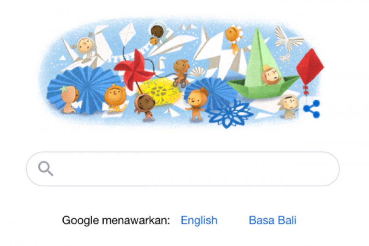 Google Doodle peringati Hari Anak Nasional dengan permainan tradisional