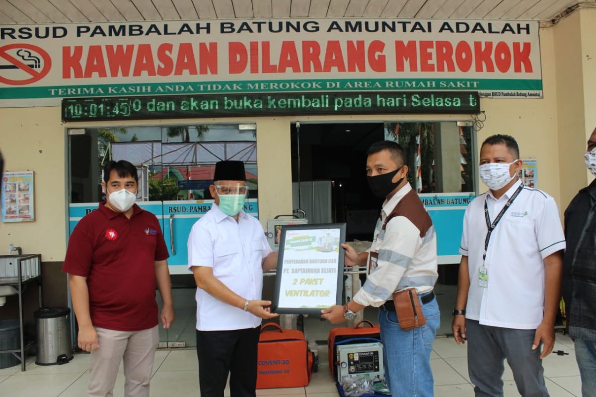 RSUD Pambalah Batung Amuntai terima bantuan ventilator dari PT SIS