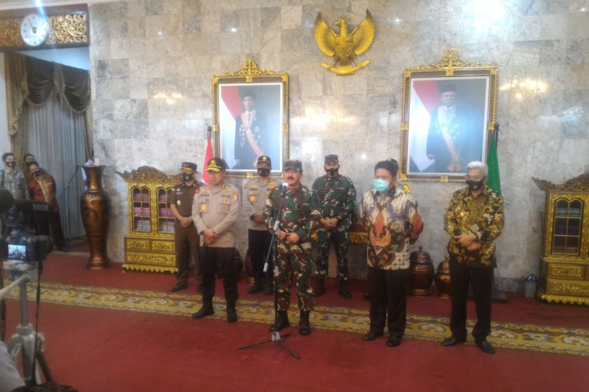 Panglima TNI ingatkan Pemerintah Sumsel tetap waspada COVID-19