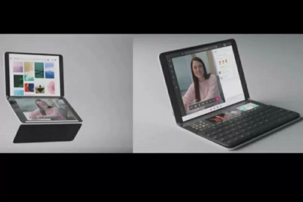 Ponsel lipat Surface Duo Microsoft