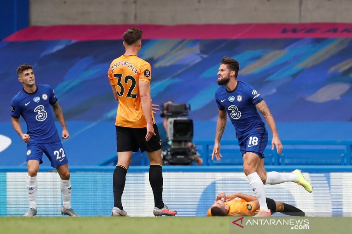 Chelsea amankan empat besar setelah tundukkan Wolverhampton 2-0