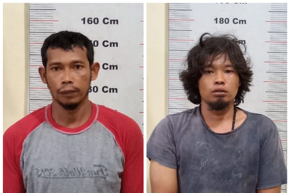 Satreskrim Polres Langkat tangkap dua pelaku pencuri dinamo waduk Sei Wampu