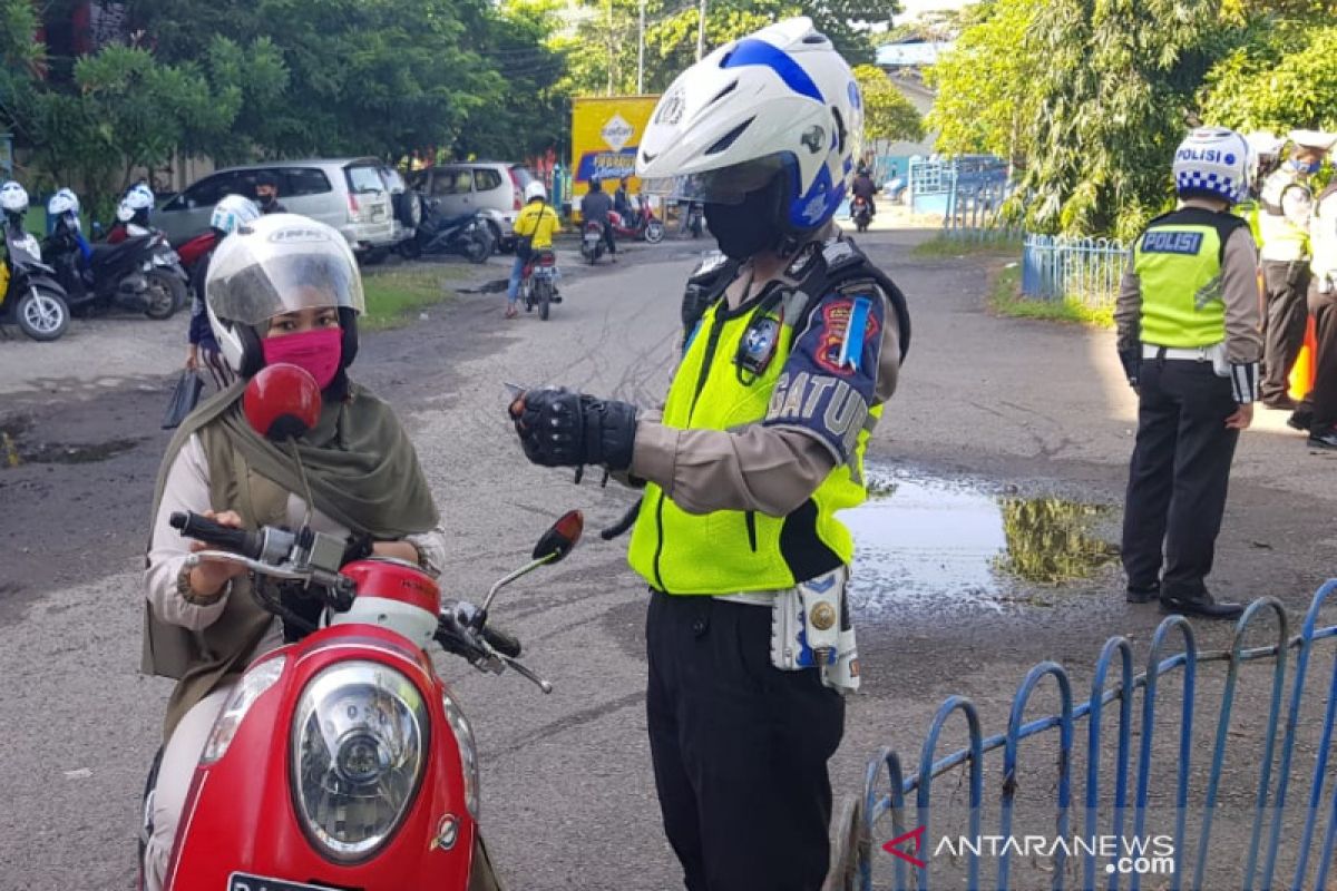 Polisi: Pengendara tak gunakan masker diberi peringatan