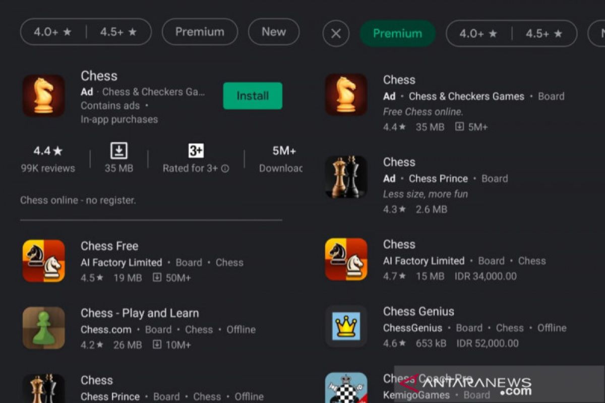 Google Play Store perluas rilis filter pencarian