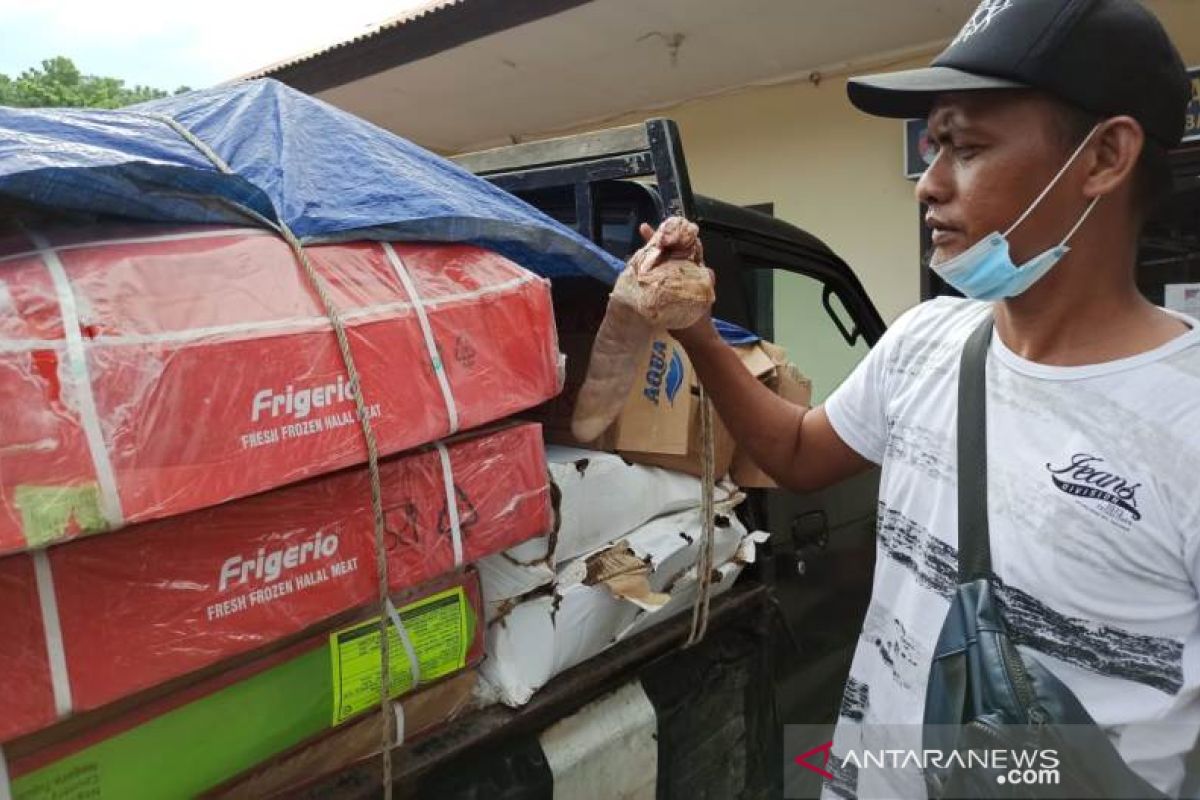 Polda Babel sita 2 ton daging beku tidak layak konsumsi