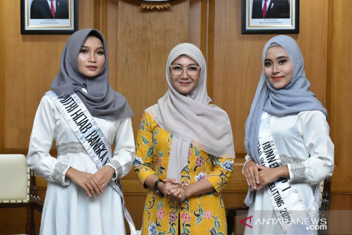 Melati Erzaldi terima kunjungan pemenang Putri Hijab 2020 Asal Babel