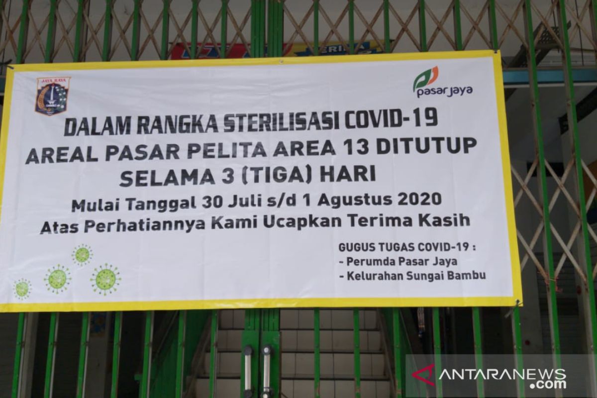 Pasar pelita di Jakarta Utara ditutup selama tiga hari
