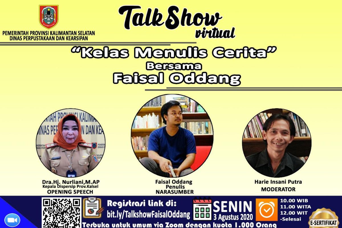 S Kalimantan's Library features Faisal Oddang in story writing class