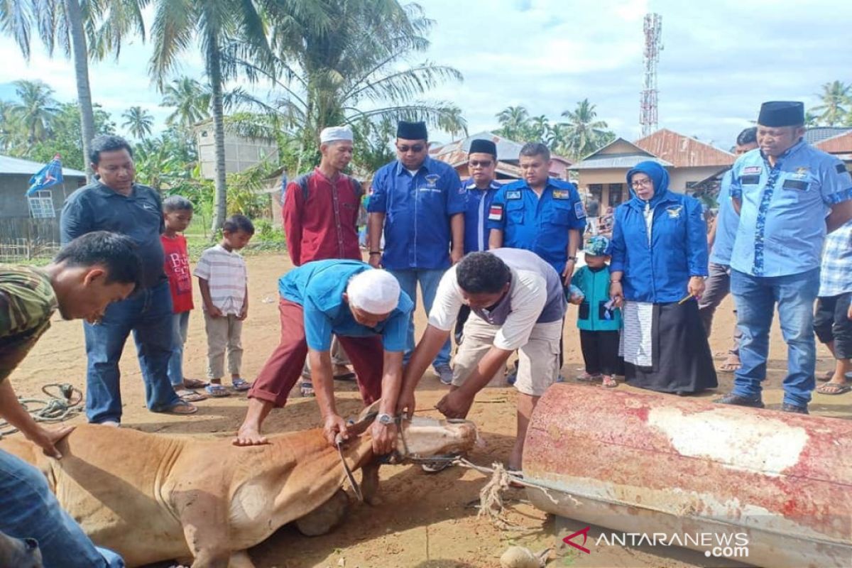 Demokrat Madina serahkan bantuan hewan kurban