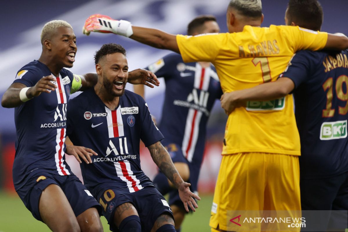 PSG juara Liga Prancis setelah menang adu penalti atas Lyon